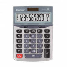 Calculatrice de bureau Silver de bureau à deux chiffres à deux chiffres